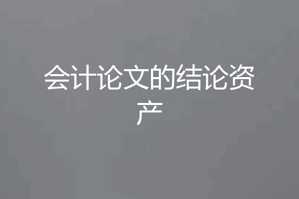 会计论文的结论资产