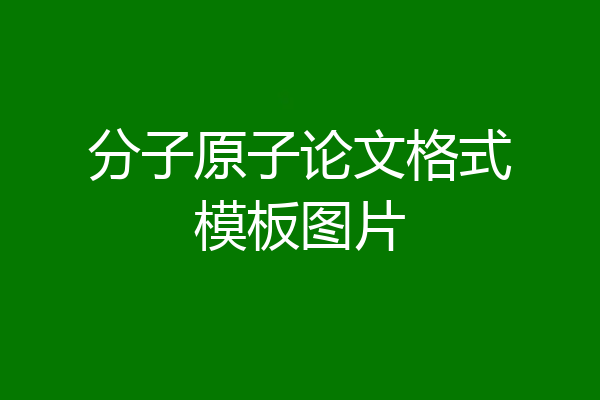分子原子论文格式模板图片