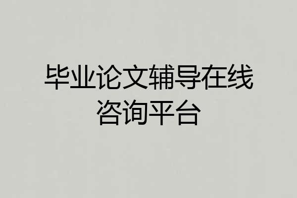 毕业论文辅导在线咨询平台