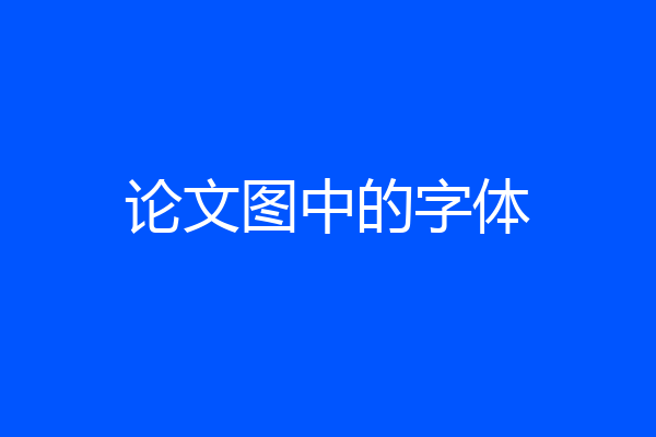 论文图中的字体