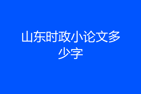 山东时政小论文多少字