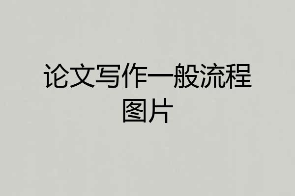 论文写作一般流程图片