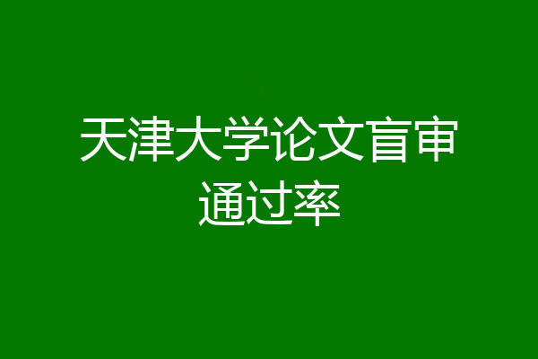 天津大学论文盲审通过率
