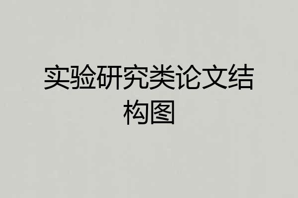 实验研究类论文结构图