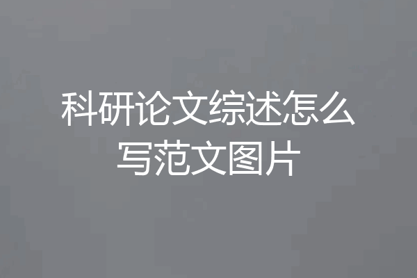 科研论文综述怎么写范文图片
