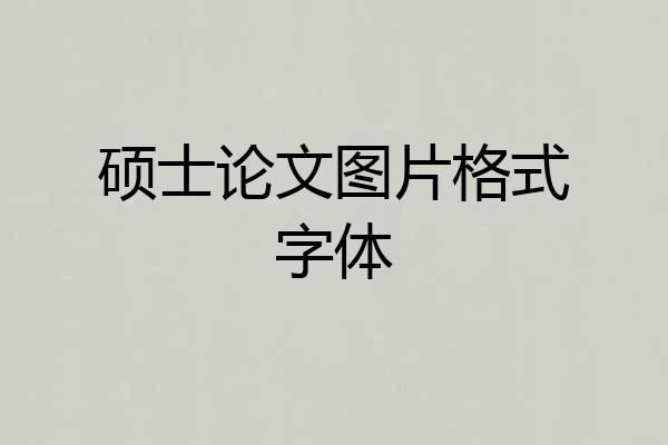 硕士论文图片格式字体