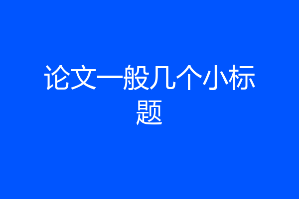 论文一般几个小标题