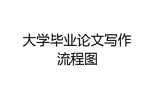 大学毕业论文写作流程图