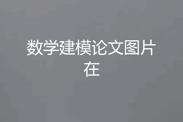 数学建模论文图片在