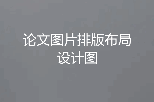 论文图片排版布局设计图