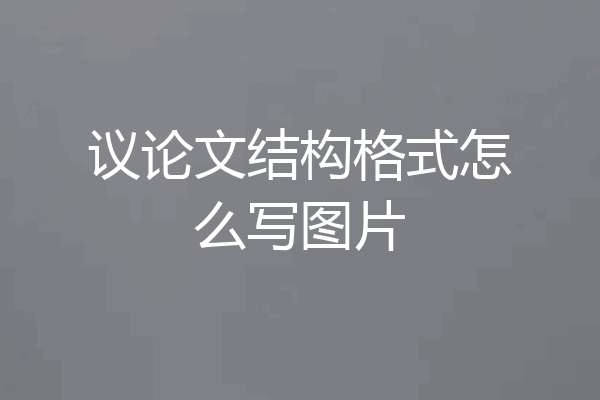 议论文结构格式怎么写图片