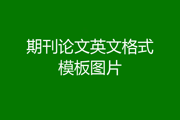 期刊论文英文格式模板图片