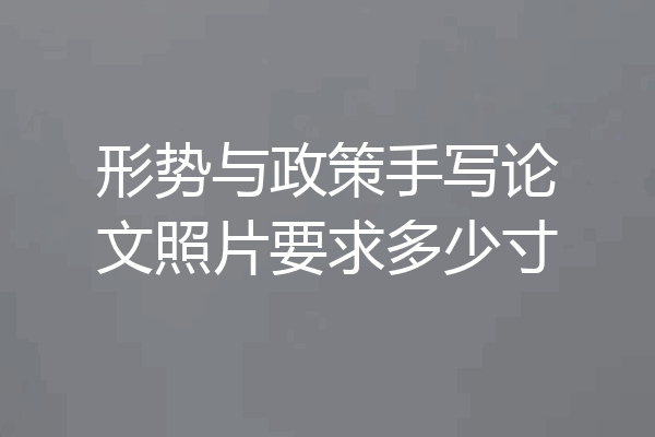 形势与政策手写论文照片要求多少寸