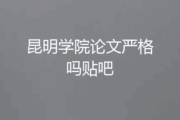 昆明学院论文严格吗贴吧