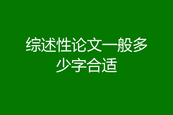 综述性论文一般多少字合适