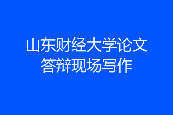 山东财经大学论文答辩现场写作