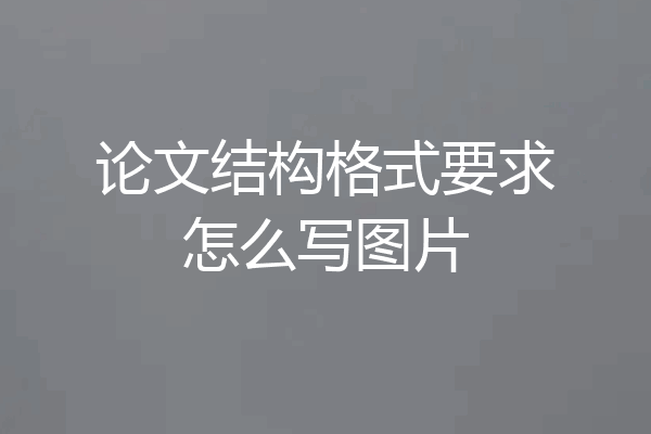 论文结构格式要求怎么写图片