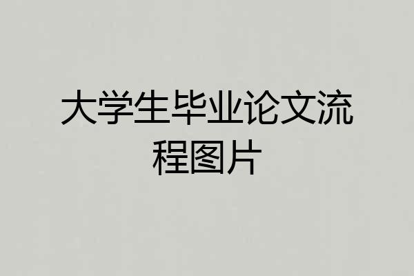 大学生毕业论文流程图片