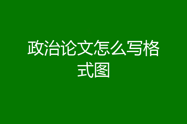 政治论文怎么写格式图