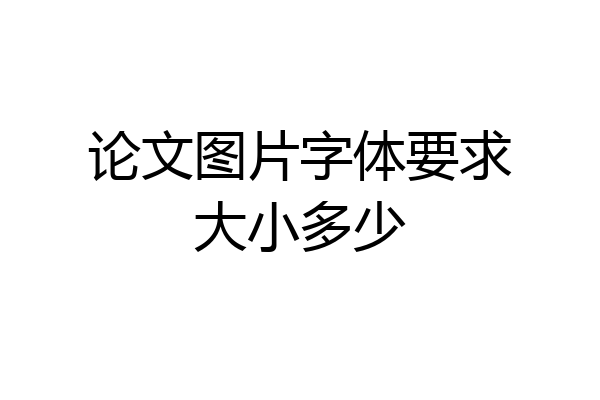 论文图片字体要求大小多少