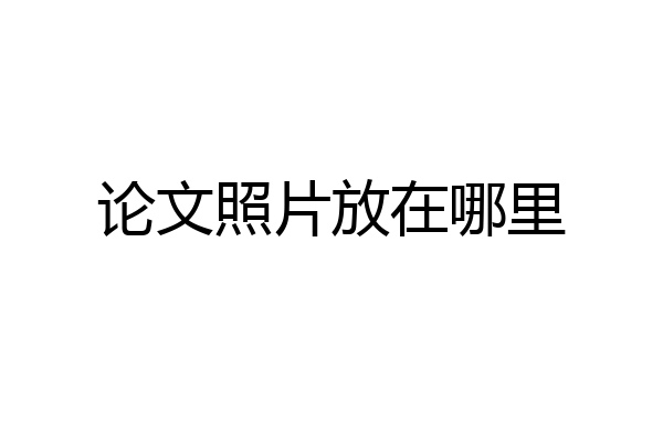 论文照片放在哪里