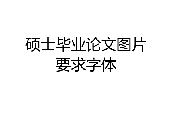 硕士毕业论文图片要求字体