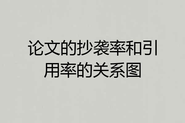 论文的抄袭率和引用率的关系图