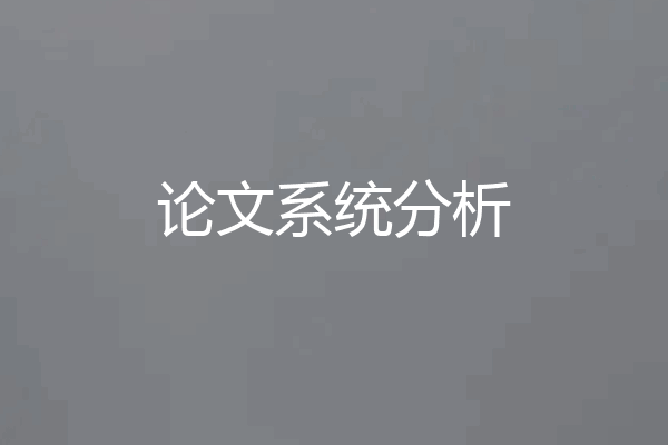 论文系统分析