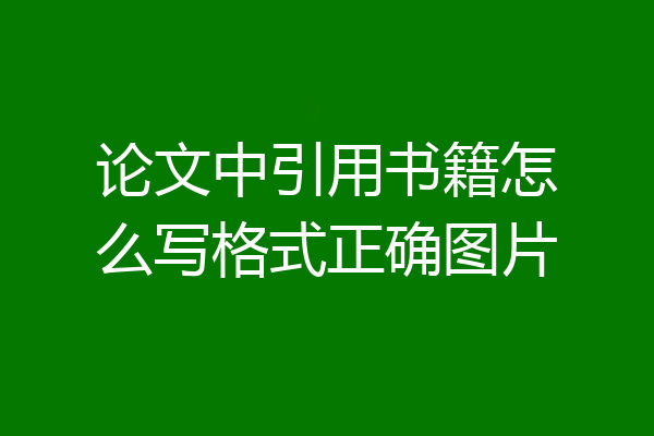 论文中引用书籍怎么写格式正确图片