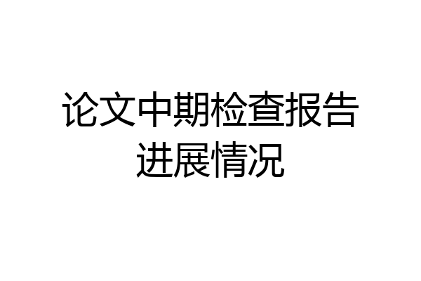 论文中期检查报告进展情况