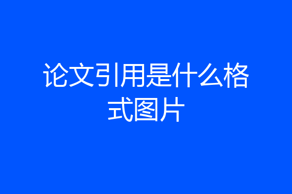 论文引用是什么格式图片