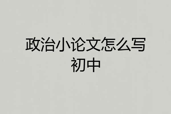 政治小论文怎么写初中