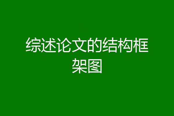 综述论文的结构框架图