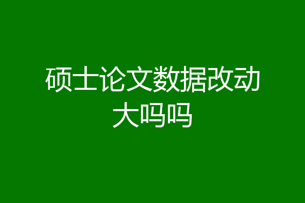 硕士论文数据改动大吗吗