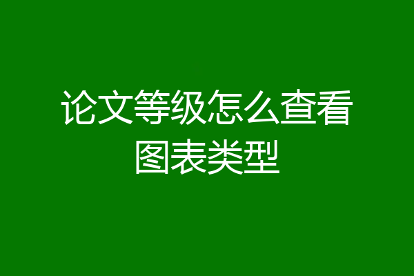 论文等级怎么查看图表类型