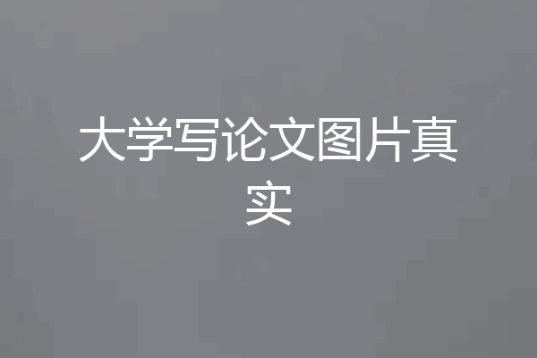大学写论文图片真实