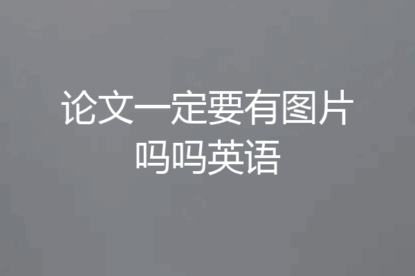 论文一定要有图片吗吗英语