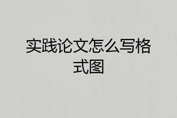 实践论文怎么写格式图