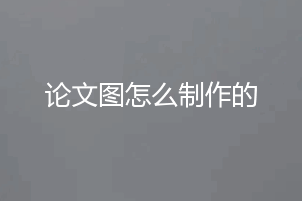 论文图怎么制作的