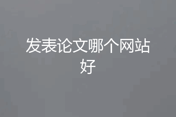 发表论文哪个网站好
