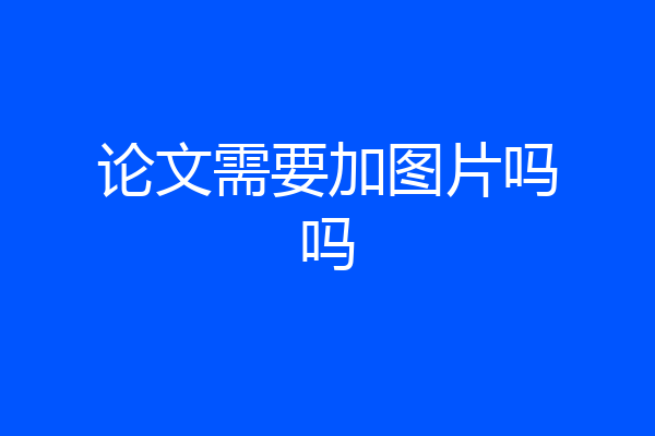 论文需要加图片吗吗