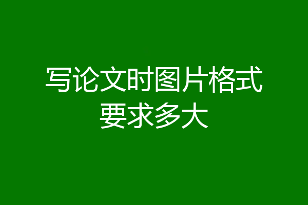 写论文时图片格式要求多大