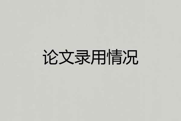 论文录用情况