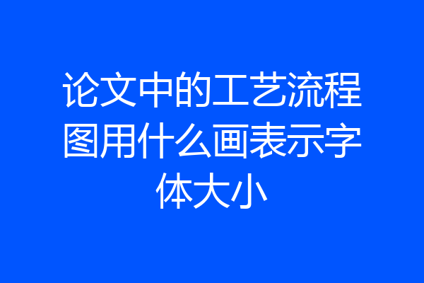 论文中的工艺流程图用什么画表示字体大小