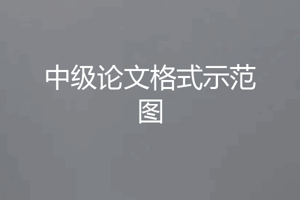 中级论文格式示范图