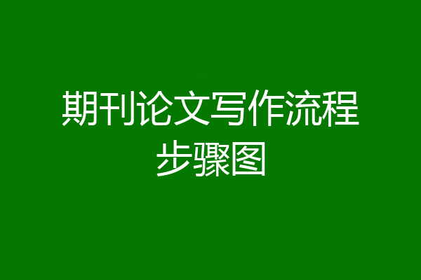 期刊论文写作流程步骤图
