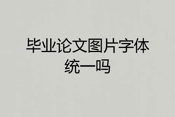 毕业论文图片字体统一吗