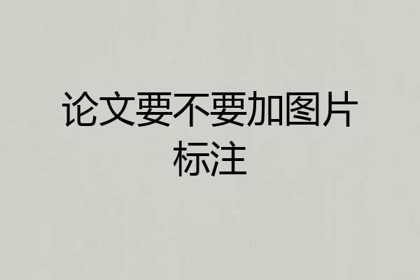 论文要不要加图片标注