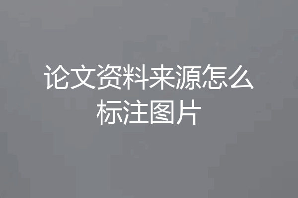 论文资料来源怎么标注图片