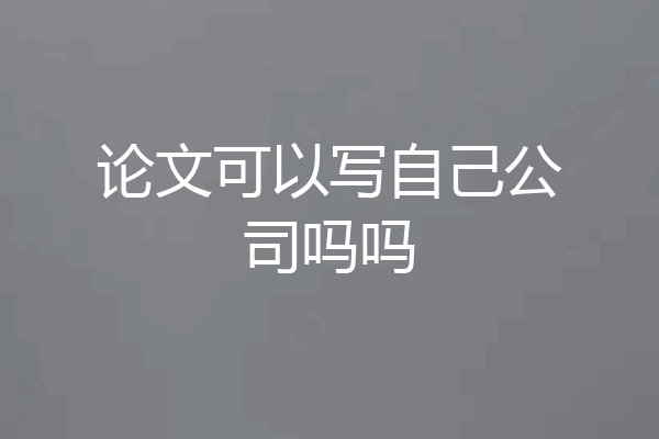 论文可以写自己公司吗吗